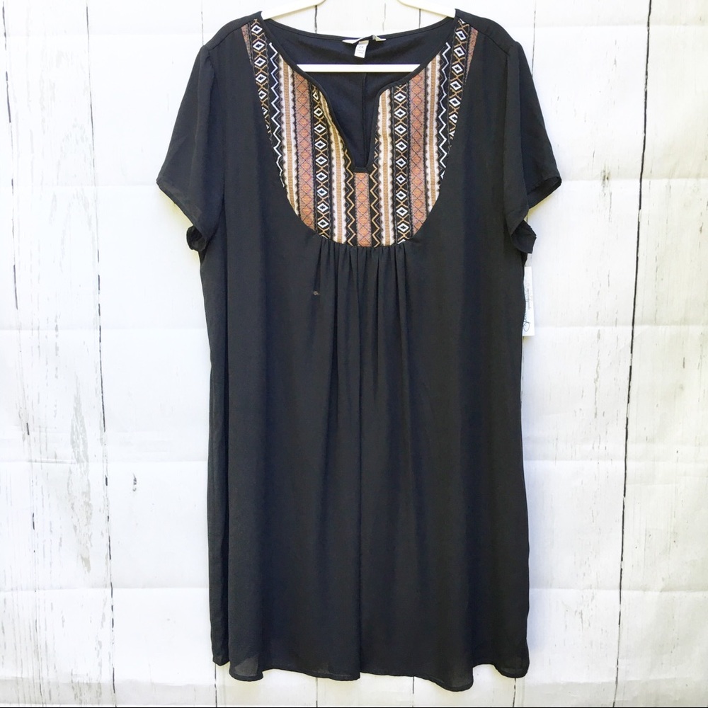 Speechless Boho Shift Dress Embroidered NEW 2X
